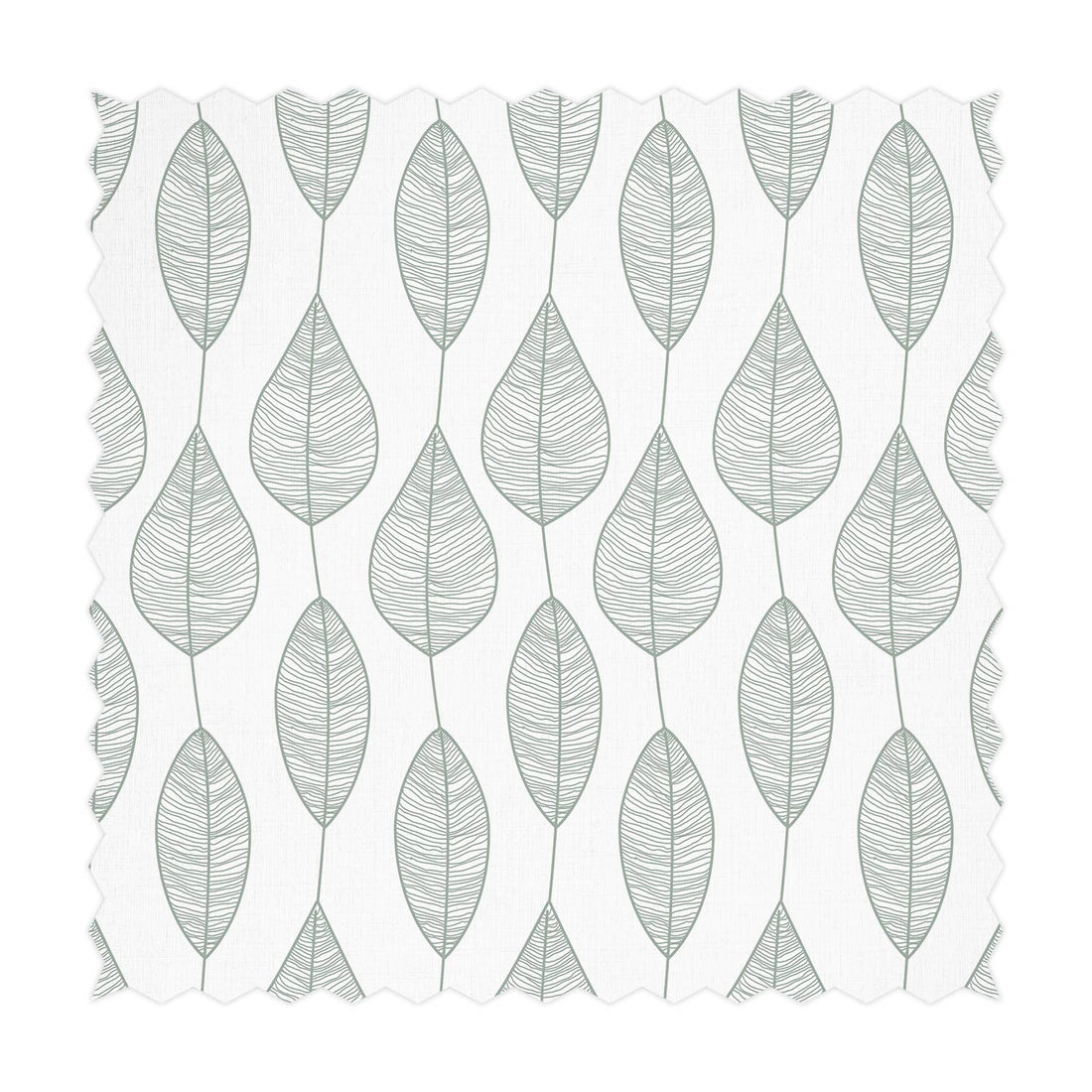 botanical green leaf print fabric