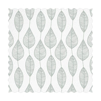 botanical green leaf print fabric