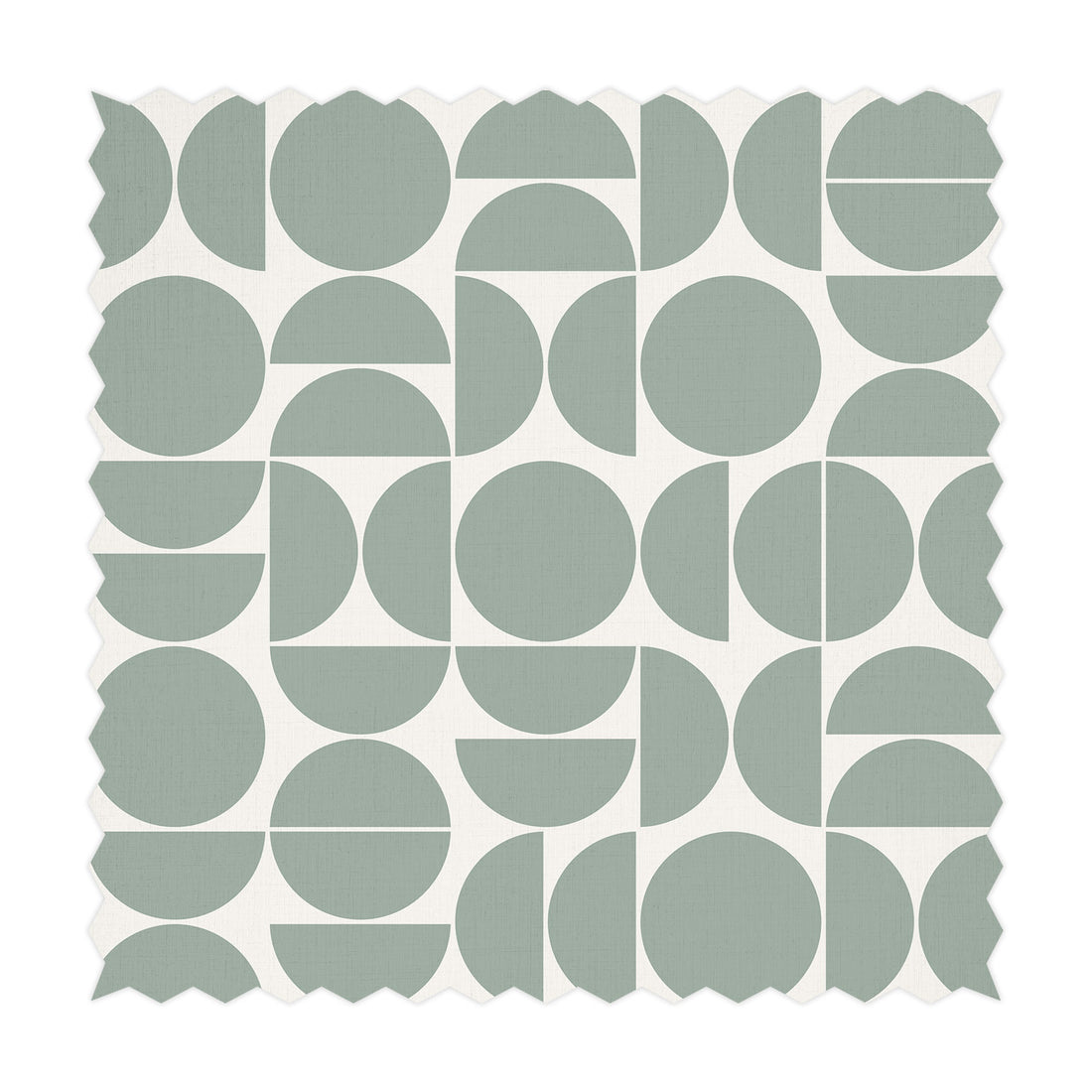 green geometric print vintage fabric