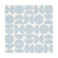 geometric retro blue fabric
