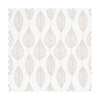 neutral color leaves print fabric design
