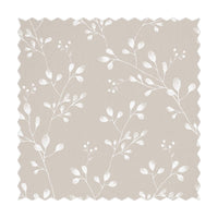 neutral foliage print fabric design
