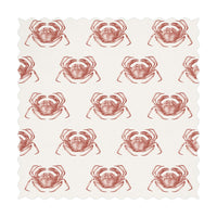 red crab print fabric