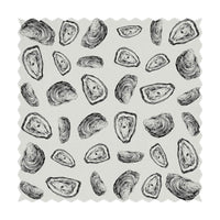 coastal fabric print in light grey