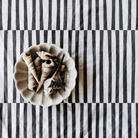 black and white abstract lines print fabric