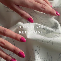 Minimal Olive Lines Design Printed Fabric