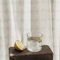 retro circle print fabric design for elegant curtains