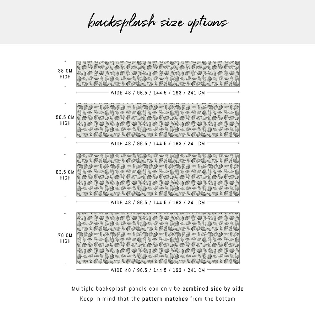 Abstract Oysters Print Backsplash