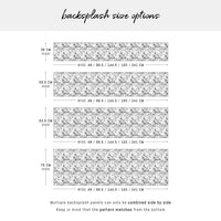 Classic Grey Peonies Design Backsplash
