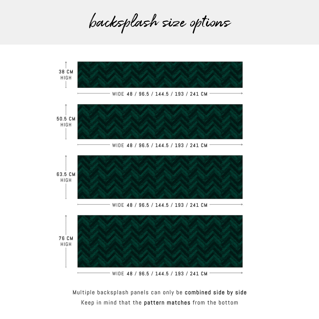 Emerald Herringbone Tile Design Backsplash