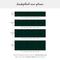 Emerald Herringbone Tile Design Backsplash