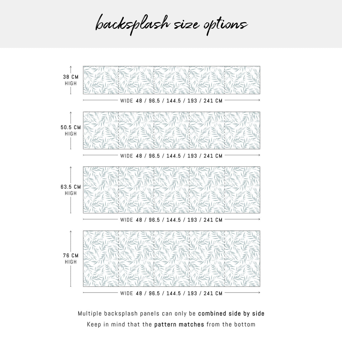 Windy Botanical Foliage Backsplash