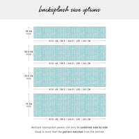 Simple Herringbone Teal Design Backsplash