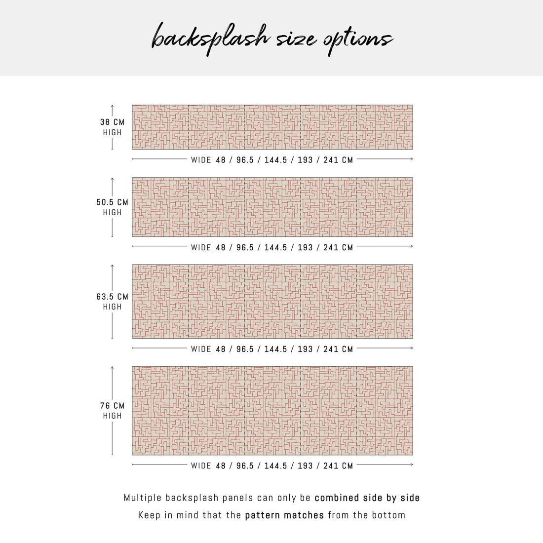 Abstract Tiny Brick Design Backsplash