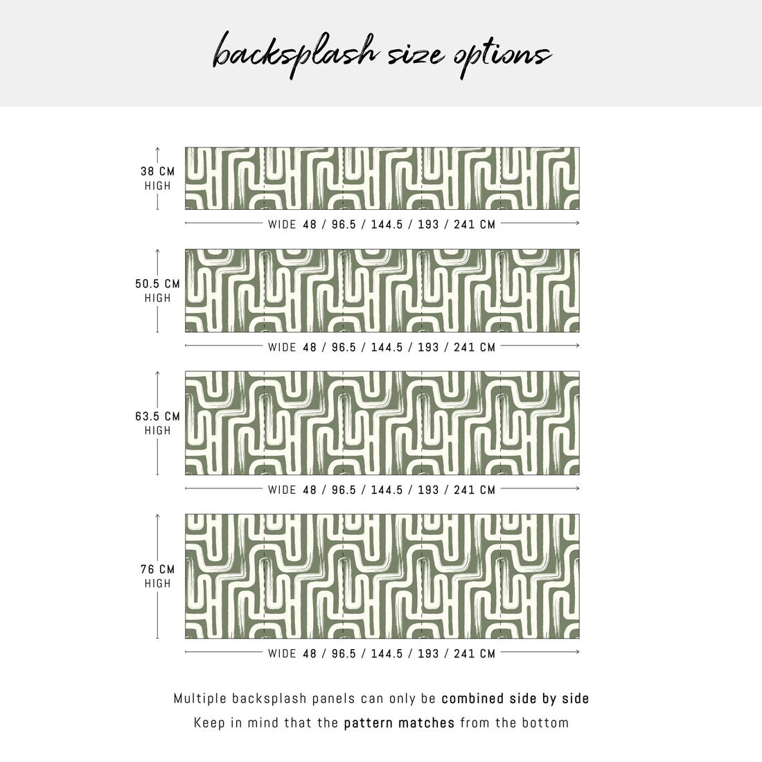 Olive Paintbrush Maze Backsplash