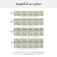 Olive Paintbrush Maze Backsplash