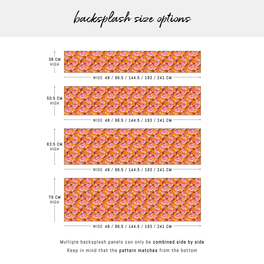 Colorful Floral Design Backsplash