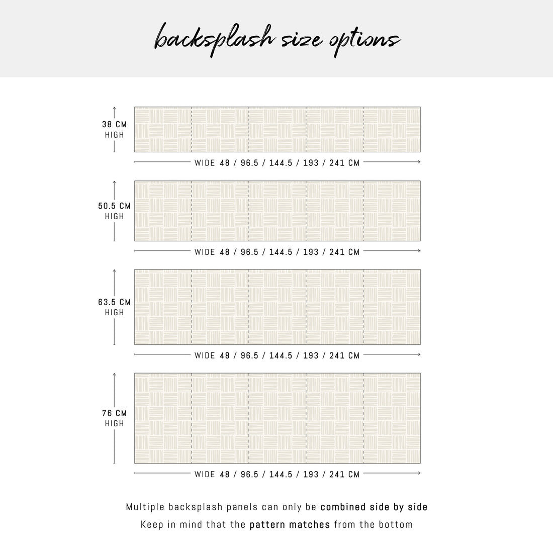 Neutral Retro Line Print Backsplash