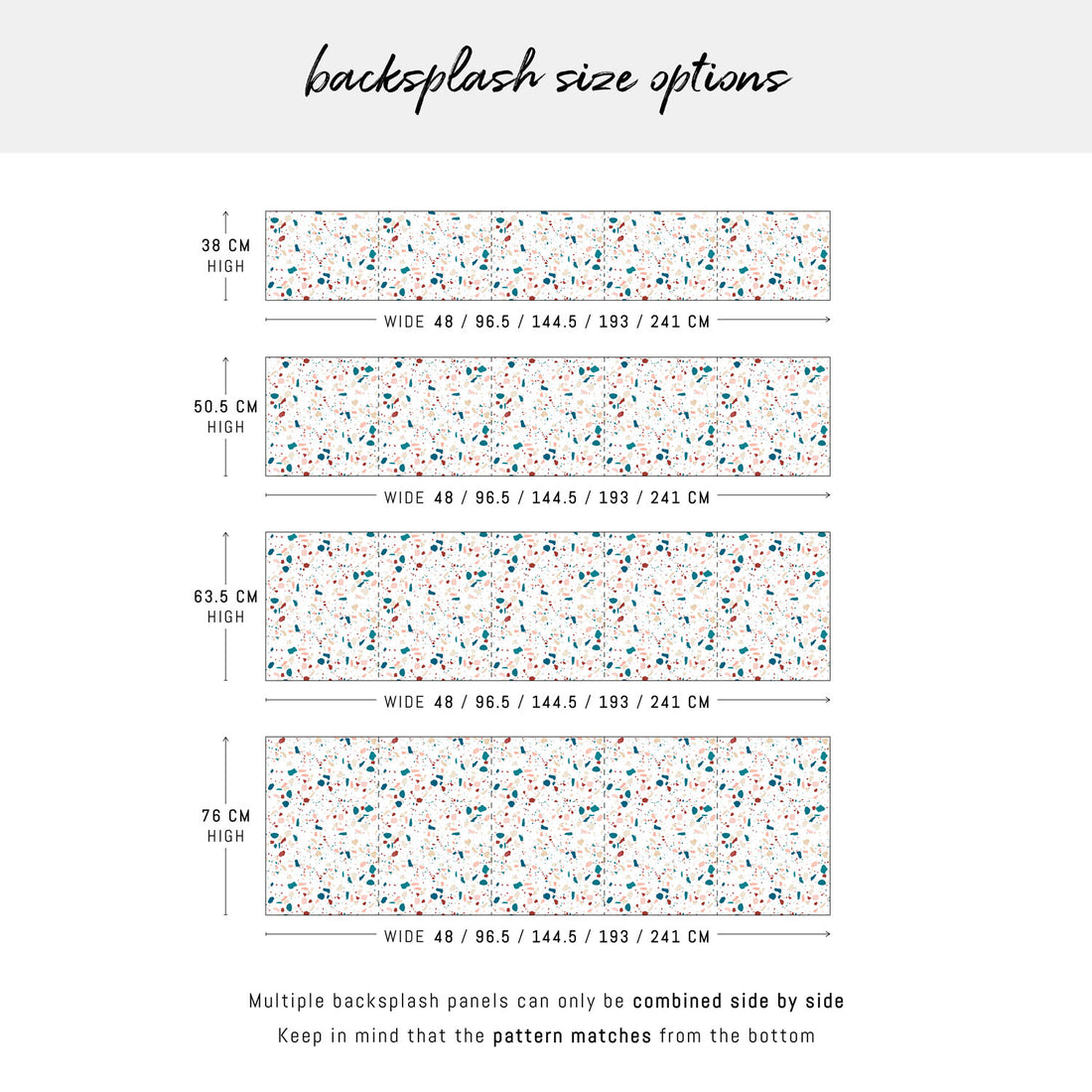 Bright Pastel Terrazzo Design Backsplash