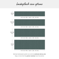 Green & Black Herringbone Tile Design Backsplash