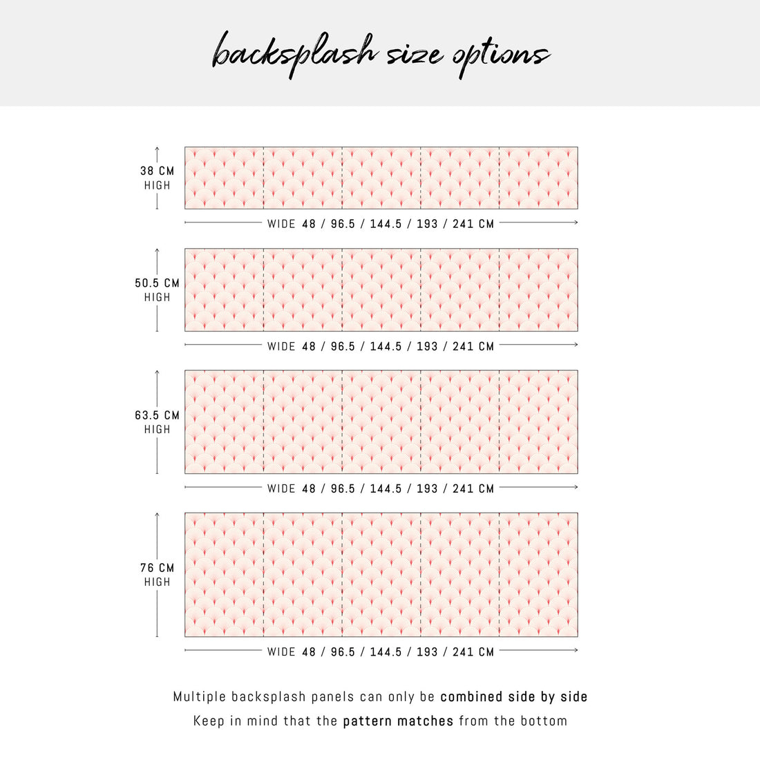 Delicate Coral Scallop Print Backsplash