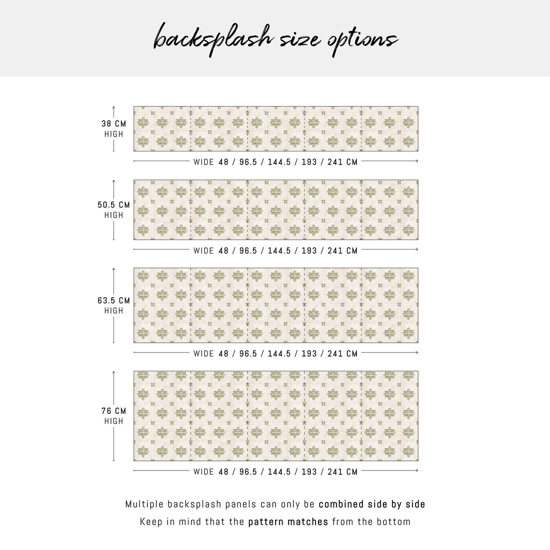 Vintage Italian Tiles Print Backsplash