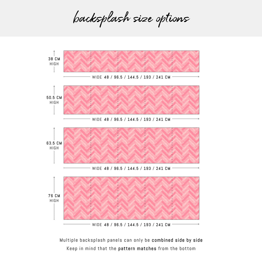 Pink Herringbone Backsplash