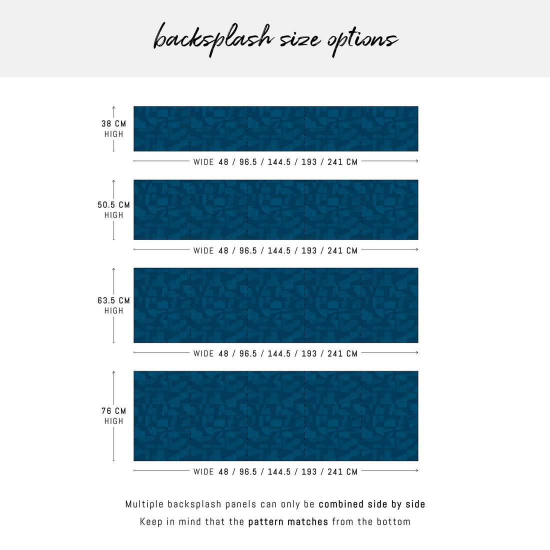 Blue Geometric Tile Backsplash Design