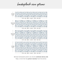 Navy Abstract Oysters Pattern Backsplash