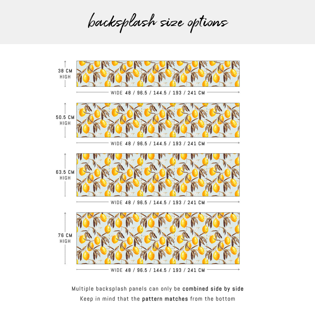 Baby Blue Lemons Backsplash