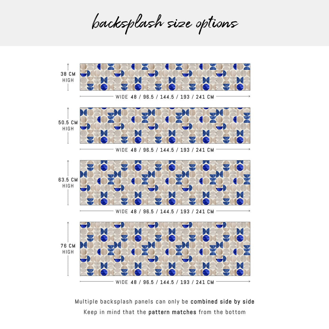 Geometric Blue Marble Design Backsplash