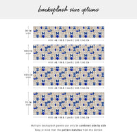 Geometric Blue Marble Design Backsplash