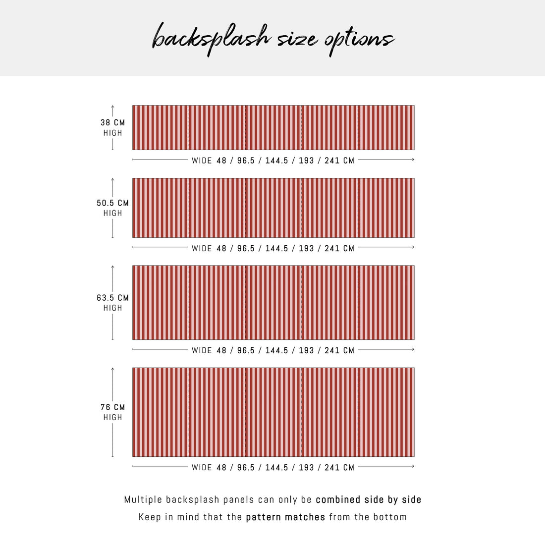 Rosy Stripe Design Backsplash