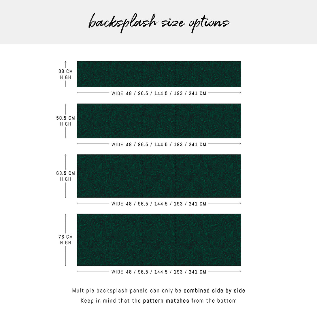 Emerald Green Malachite Design Backsplash