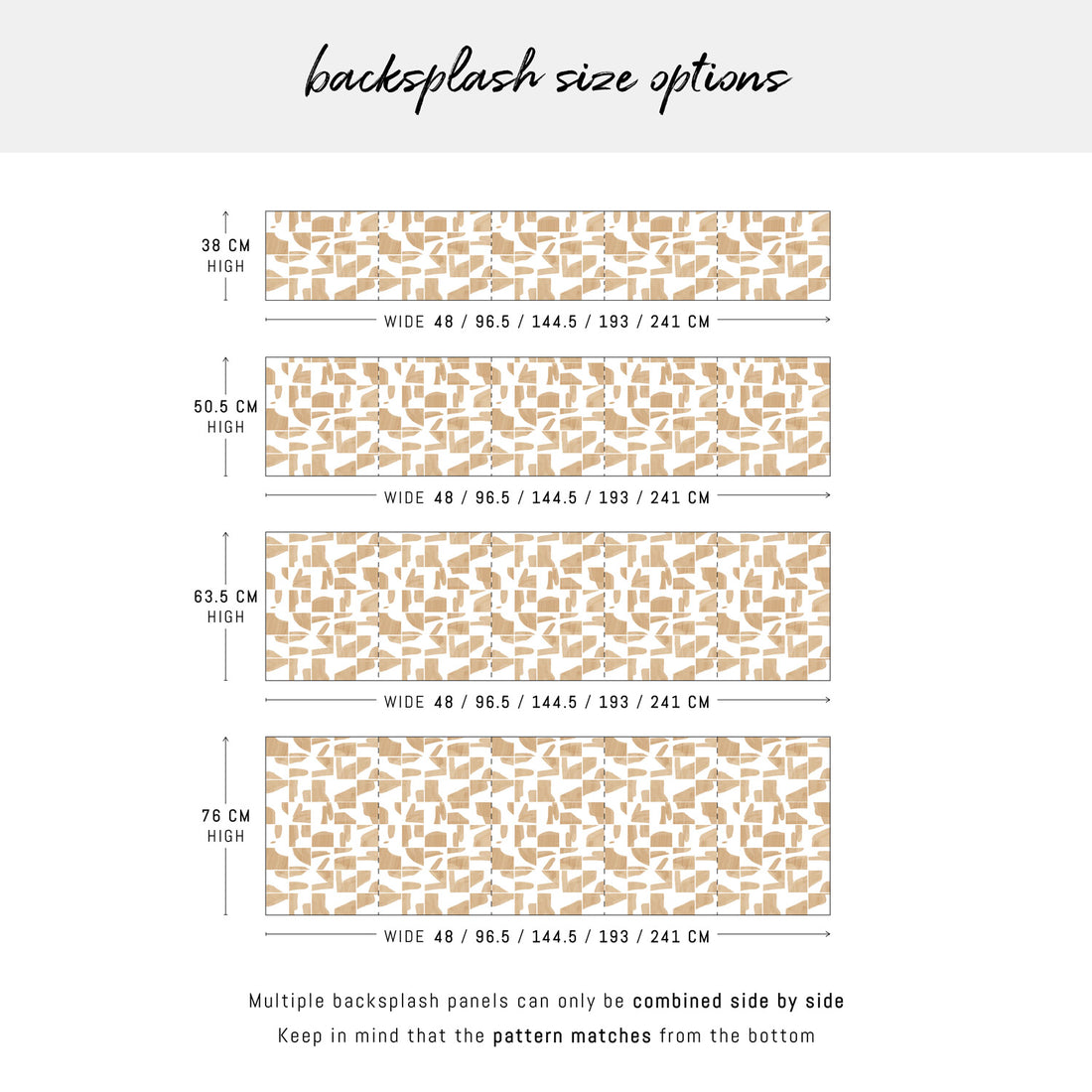 Geometric Wooden Tile Design Backsplash
