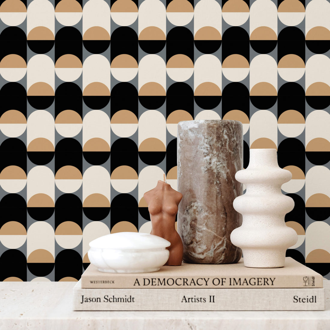 miniature circles inspired wallpaper peel and stick