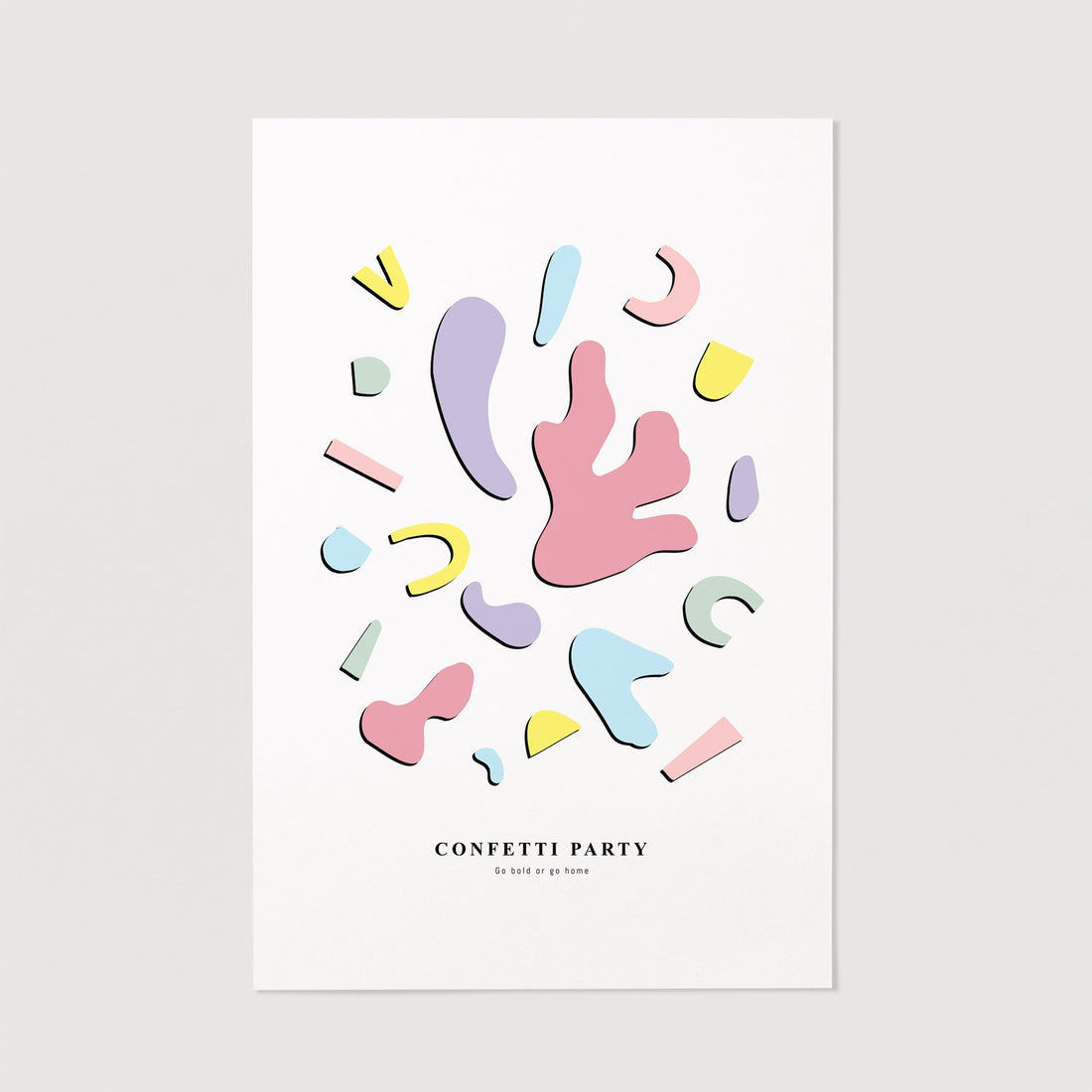 party style art print in bright colors