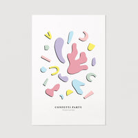 party style art print in bright colors