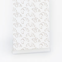 mini croissant pattern removable wallpaper