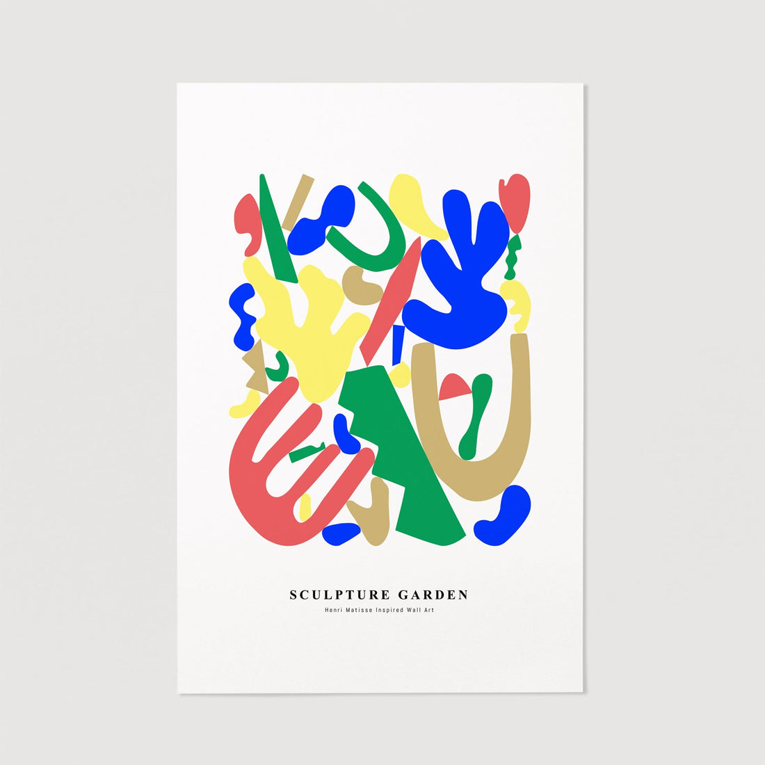poster with funky geometric shapes