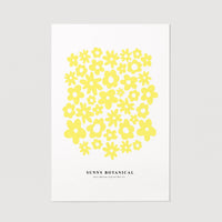 bright yellow flower print