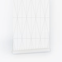 grey geometric lines wallpaper design for scandinavian interior