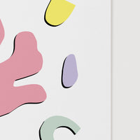 confetti style art poster close up