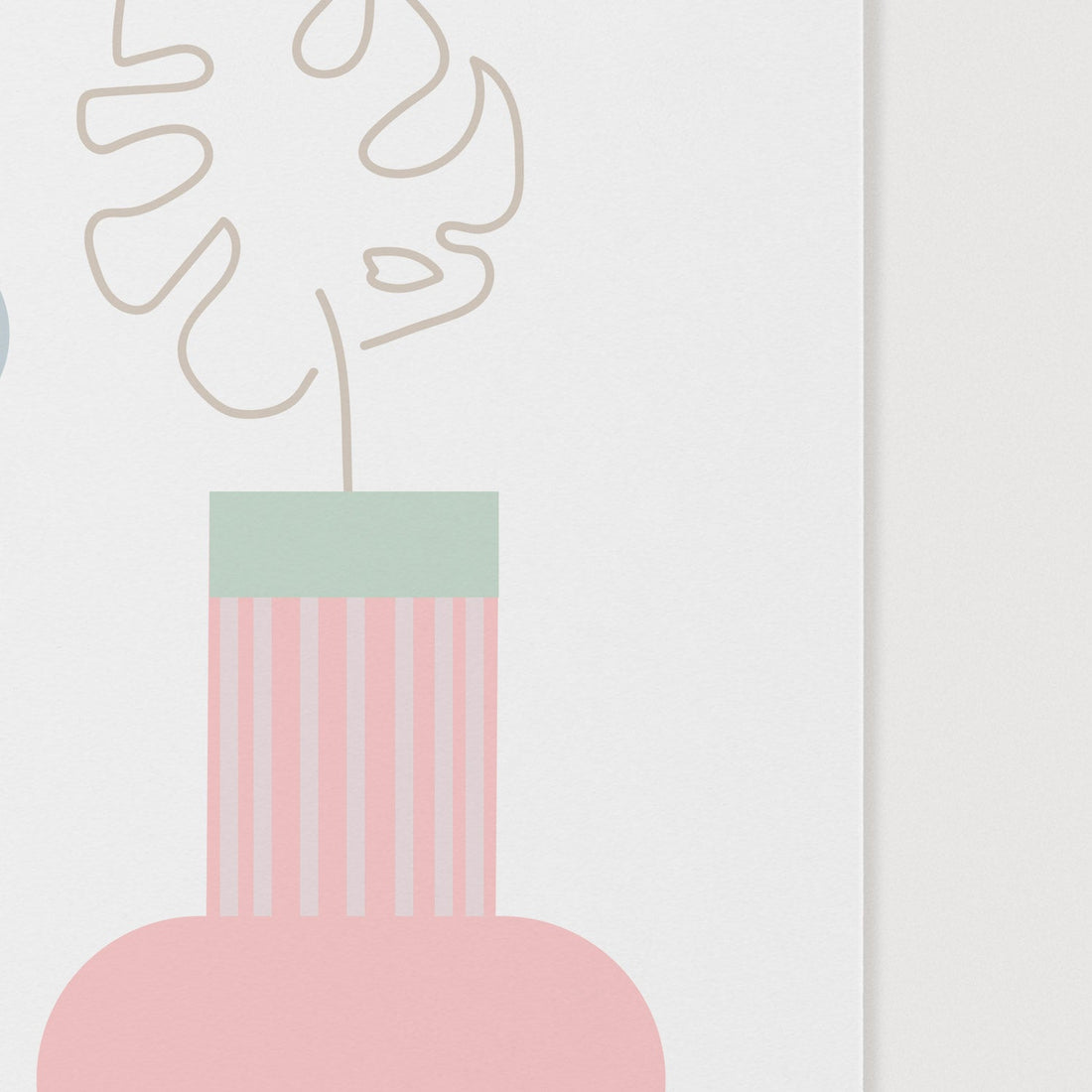 close up of floral vase design art print