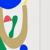close up of geometric shapes art poster