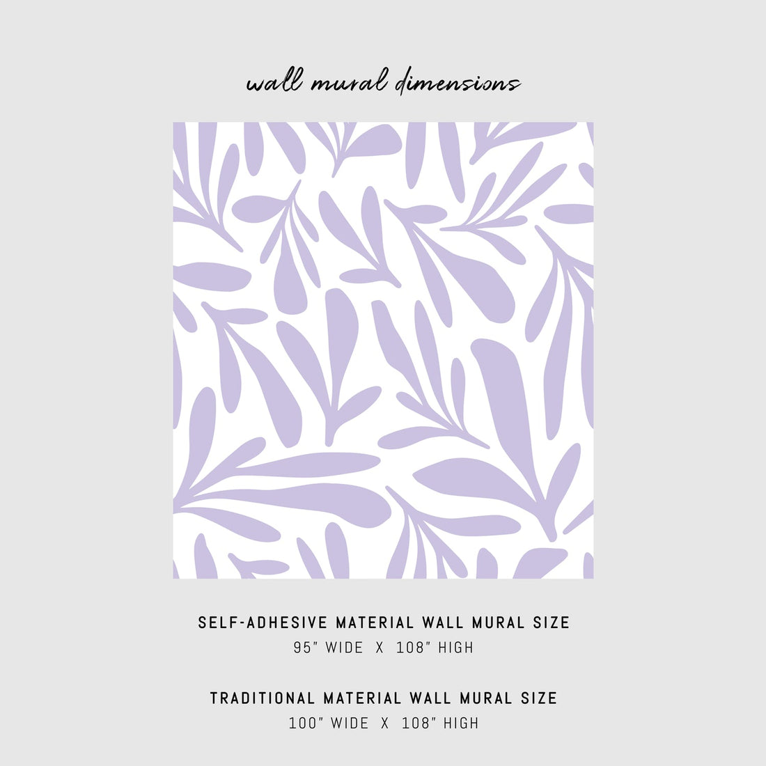 lilac botanical floral print wall mural