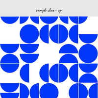 bright wall mural design close up with circles print