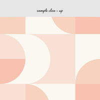 pastel geometric print wall mural close up