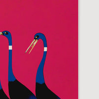 Birds print close up