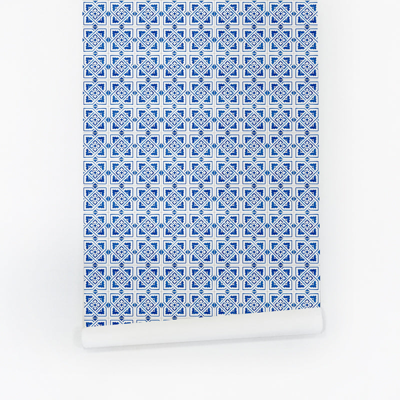 Moroccan tiles removable wallpaper roll